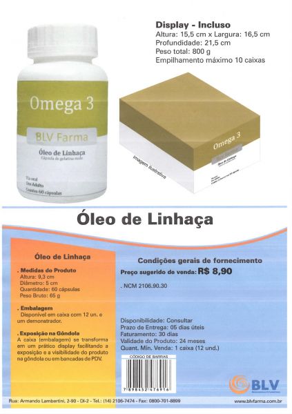Omega 3 Óleo de Linhaça